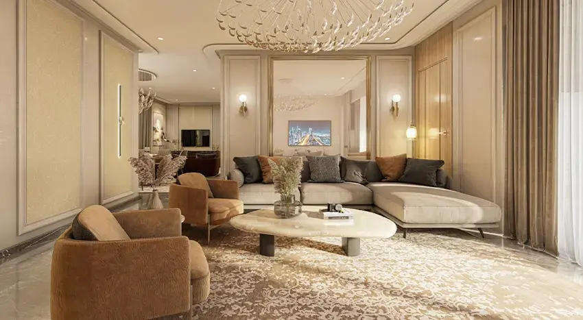 Sample Flat Living Room